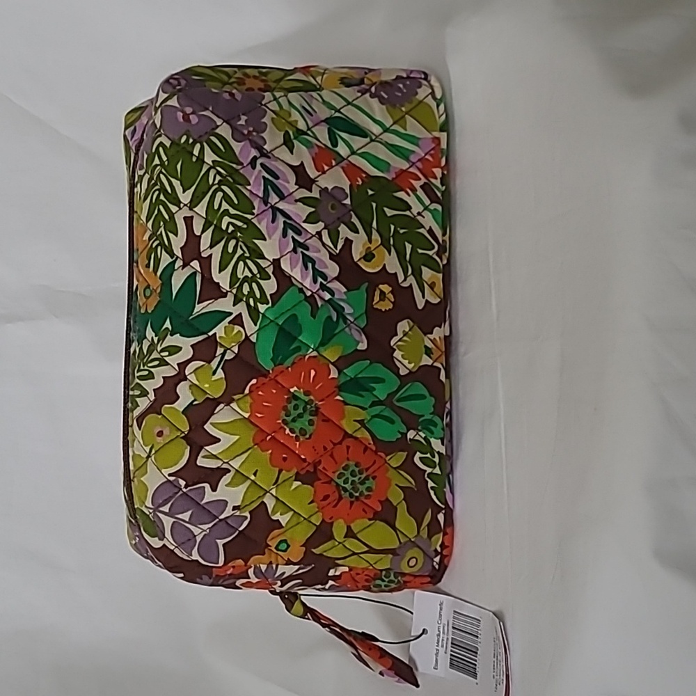 NWT Vera Bradley "Evening Garden" Essential Medium Cosmetic Bag